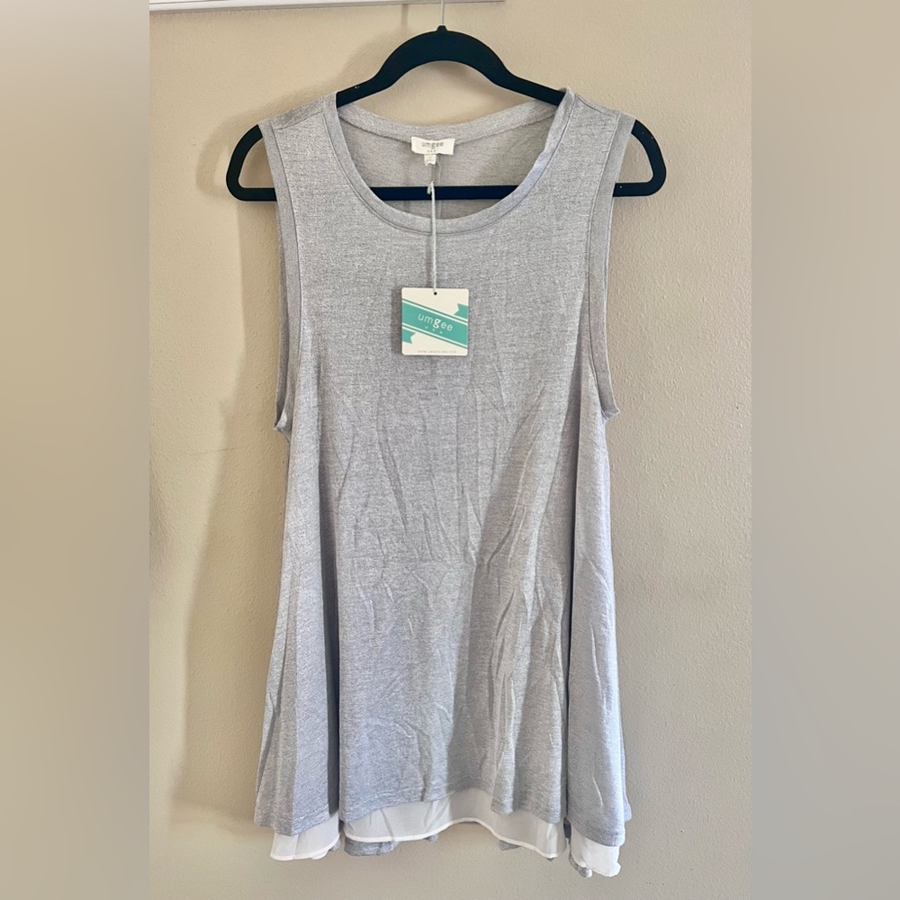 Umgee USA Sleeveless Tunic Silver